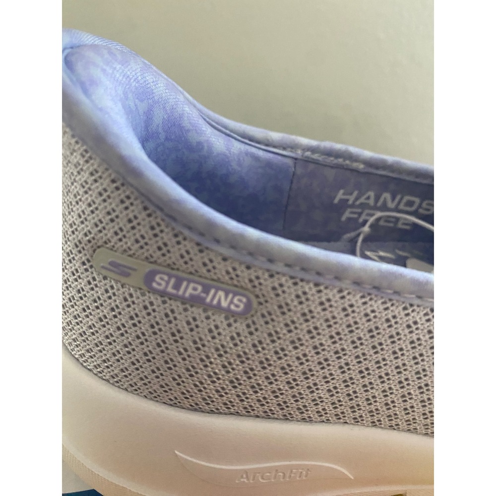 Skechers Go Walk Arch Fit Joy Stefani Hands Free Slip-ins Light Gray 126303 LTGY - Picture 6 of 9